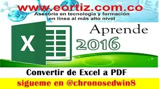 ⭐⭐🛑⭐⭐Cómo Convertir Excel 2016 y 2019 a PDF  super fácil y sin programas