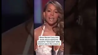 Mariah Carey accepts award for Obsessed, Eminem present #mariahcarey #disstrack #eminem #obsessed