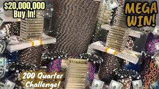 (𝗠𝗨𝗦𝗧 𝗦𝗘𝗘) $20,000,000.00 BUY IN, 200 QUARTER CHALLENGE, HIGH RISK COIN PUSHER! (MEGA WIN)