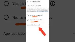 Youtube Audience setting | yes it's made for kids youtube | no it's not made for kids / #shorts