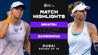 Iga Swiatek vs. Liudmila Samsonova | 2023 Dubai Round of 16 | WTA Match Highlights