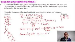 2022 KCSE MATHEMATICS PAPER 1 QUESTION 4