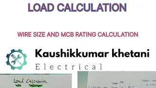 #ELECTRICAL #LOADCALCULATION   LOAD CALCULATION | wire & mcb size calculation .