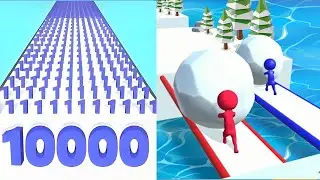 Number Run VS Snow Race - MAX LEVEL SpeedRun Gameplay Walkthrough (Android,iOS) NEW UPDATE Ep 1