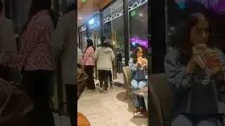Long queue at Starbucks today because of the 50% off offer.
