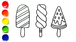 Ice Cream Candy Drawing For Kids | Fun and Easy Art Tutorial 🍦🍬🎨