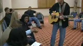Michael W. Smith jammin' it out backstage