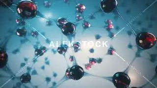 Concept of chemical model connections atoms. Molecular structure