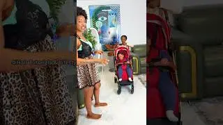 Inbox our new travel stroller for Chiemeka 🤩 the kids are excited 😆