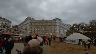 Timelapse of Vienna Christmas Market 2022 at Karlsplatz - 4K