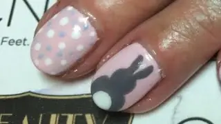 Easter Bunny CND Shellac Nail Art