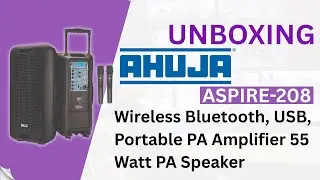 Ahuja ASPIRE-208 | 55W Portable PA Amplifier with Bluetooth, USB, Mic | Best for Mosque, School