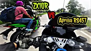 Aprilia RS457 VS ZX10R🥶| Dont Underestimate The Power Of Aprilia RS457🥵| Superbike Vs Supersport 457