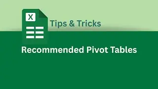 Recommended Pivot Tables in Excel | Excel Tips & Tricks