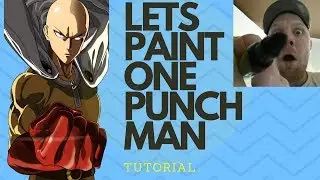 how to paint one punch man tutorial,learning watercolours on canvas