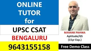 Online Tutor for CSAT in Bengaluru|Online Tutor UPSC CSAT Bengaluru|Online Tution CSAT Bengaluru