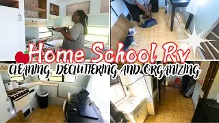 Homeschool Room Rv Clean With Me | #declutter | Organizing | Homeschool Online | Mobile Home Living