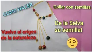 COMO HACER UN COLLAR CON SEMILLAS, FACIL Y RÁPIDO!