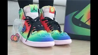 J Balvin x Air Jordan 1 High On Feet