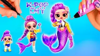 8 Mermaid DIYs in K-Pop Demon Hunters Style! Ideas for Dolls