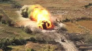 U.S. Marines Fire Mine Clearing Line Charge Detonating Bombs - Operation Eastern Storm