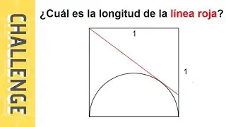 RETO &iquest;Cu&aacute;l es la longitud de la l&iacute;nea roja en este cuadrado?