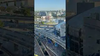 Golden Hour in Vancouver 🌇 | Rogers Arena, Science World & Skyline Views #travelshorts