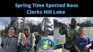 Spring Fishing for Spotted Bass on Clarks Hill Lake | Pontoon Boat Fishing