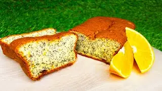 EASY orange Poppy seed cake | Самый вкусный апельсиновый кекс с маком