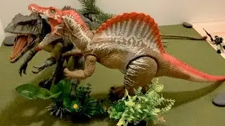 Quick and easy dinosaur set up with Hammond collection Spinosaurus and giganotasaurus 