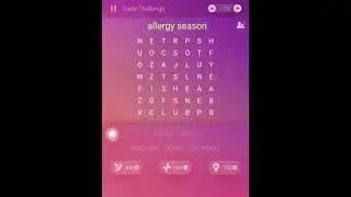 allergy season | Word Search Pro Daily March 2021