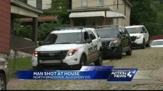 Man shot when bullets fired into North Braddock home
