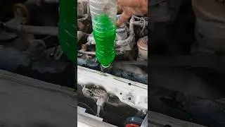Check the radiator with a water bottle