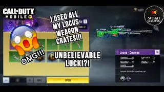 You Won't Believe My Luck!!! I Opened All Free Locus Weapon Crates! Call of Duty: Mobile