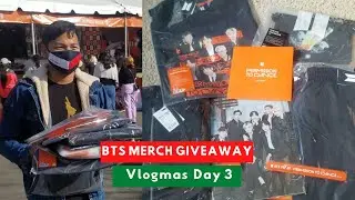 BTS CONCERT MERCHANDISE HAUL + ***GIVEAWAY*** | Vlogmas 2021 Day 3