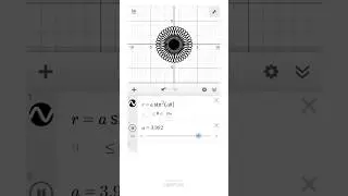 polar curve in desmos graphing calculator #desmos #math #animation#mathematics #mathanimation#graph
