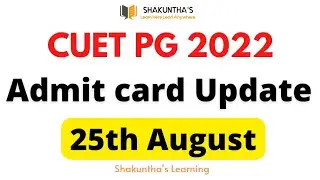 CUET PG - ADMIT CARD UPDATE | NTA Latest Updates #cuetpg2022