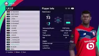 PES 2021 LILLE faces and ratings | Jonathan Ikon&eacute;, Burak Yilmaz, Renato Sanches... | LOSC PES 2021