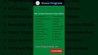 Best YouTube Channel to Learn Python ✅    | 