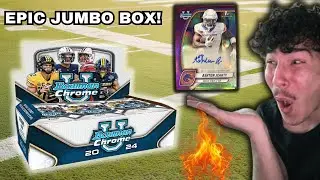BIG AUTO! 2024 Bowman University Chrome Jumbo Hobby Box Review!