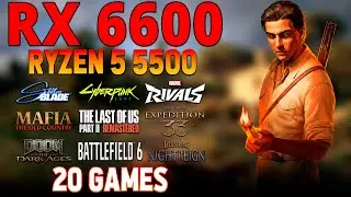 RX 6600 + Ryzen 5 5500 | 20 Game Benchmark Test (2025 FPS Review)