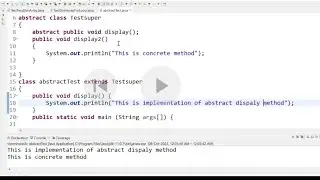 Abstract class and Abstract Methods |Abstraction  in Java |  Java Basics 80