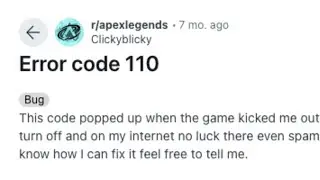 How To Resolve Apex Legends Error Code 110?