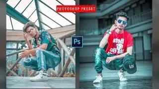 Photoshop Teal Brown Look retouching tutorial - Photoshop free preset downlode - Amit editz