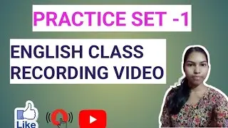 PRACTICE SET -1 ||ENGLISH CLASS RECORDING VIDEO||GATE GADEL COACHING CENTRE