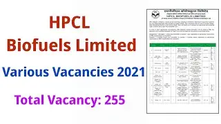 HPCL Biofuels Limited Various Vacancy Offline Form 2021 | #indianjobs2021