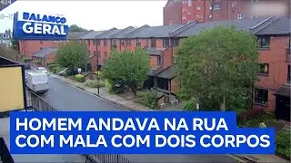 Polícia descobre que homem flagrado carregando uma mala pesada levava dois corpos