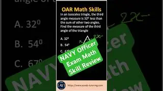 Navy Officer Exam (OAR). OAR Math Skills Practice #oarmath #oartestprep#navyofficer