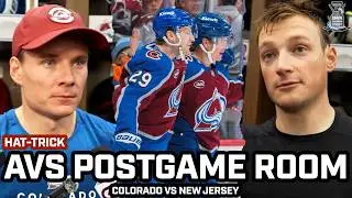 Cale Makar & Avs Room HAPPY After Victor Olofsson Hat-Trick In 8-4 WIN vs Devils