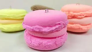 Macron's Tutorial,Easy mini  Macron's, How To Make Macaron From Air Dry Clay, Diy Clay Food